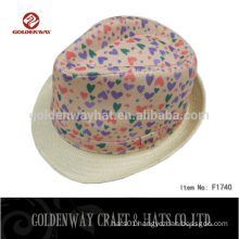 Formal style paper straw fedora hat